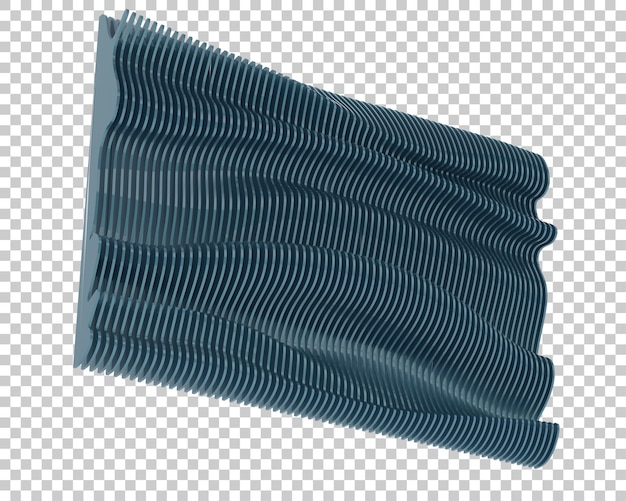 Parete di design isolata su sfondo trasparente illustrazione rendering 3d
