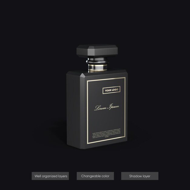 Parfüm-Modell im 3D-Rendering-Design