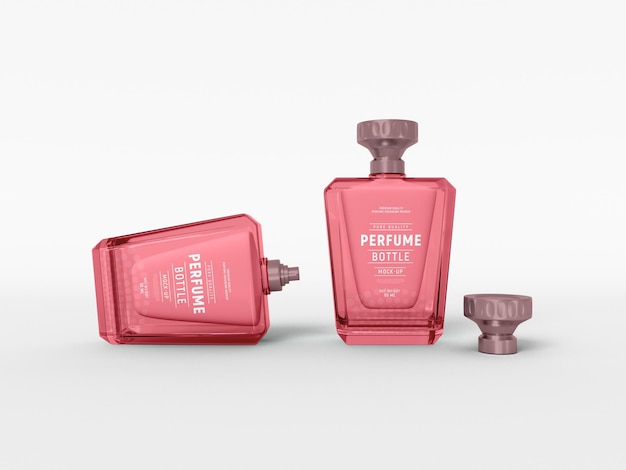 Parfüm-sprühflasche aus glas mockup
