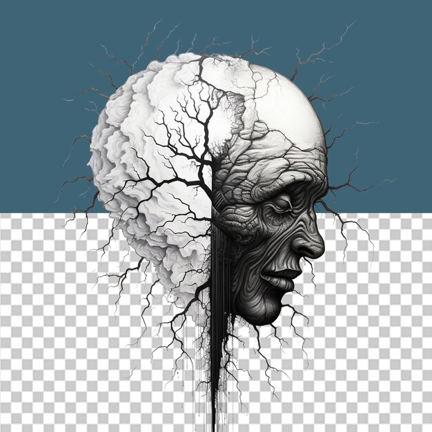 PSD parkinson-bewusstsein png-illustration