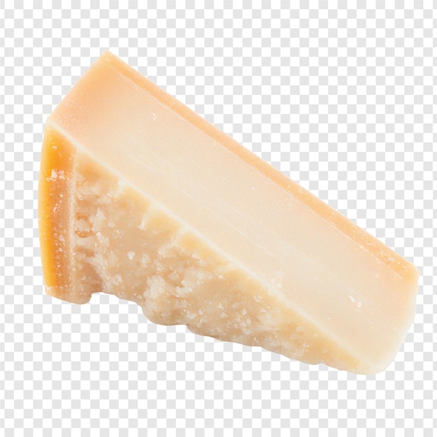 Parmesan Cheese Wedge on Transparent Background Isolated Parmesan Wedge