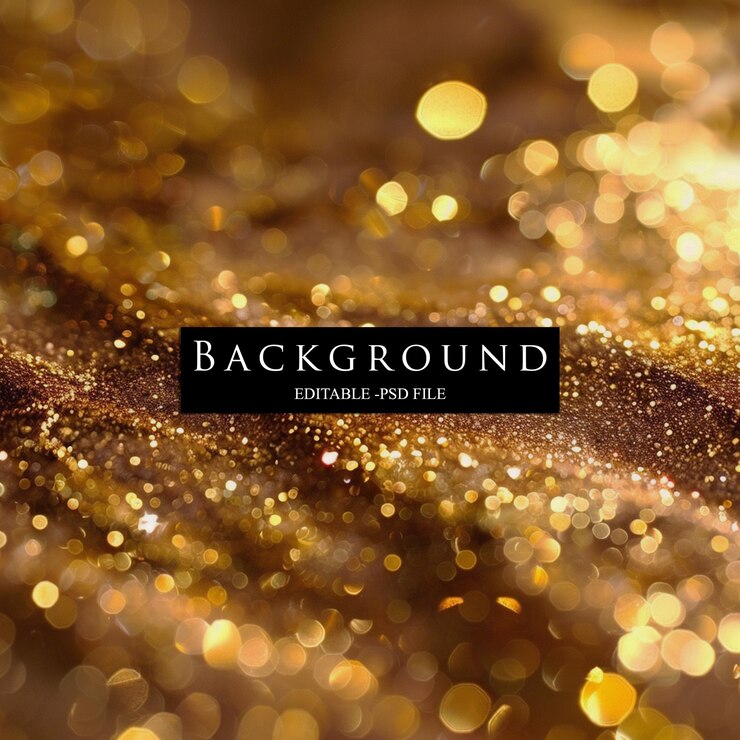 PSD particulas brillantes de oro relucientes fondo impresionante con un toque de glamour