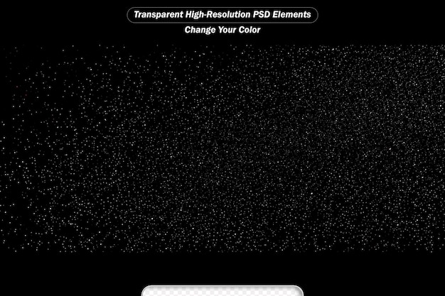PSD partículas de poeira voadoras em fundos pretos