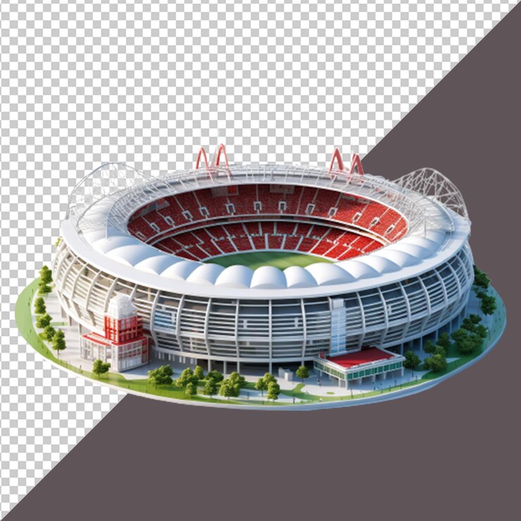 PSD partido de png y psd estadio en un fondo transparente