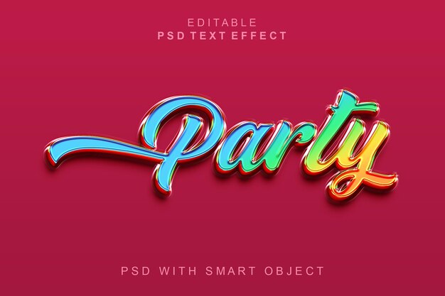 PSD party 3d-texteffekt