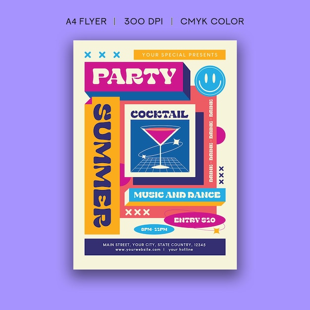 party flyer d&#39;été