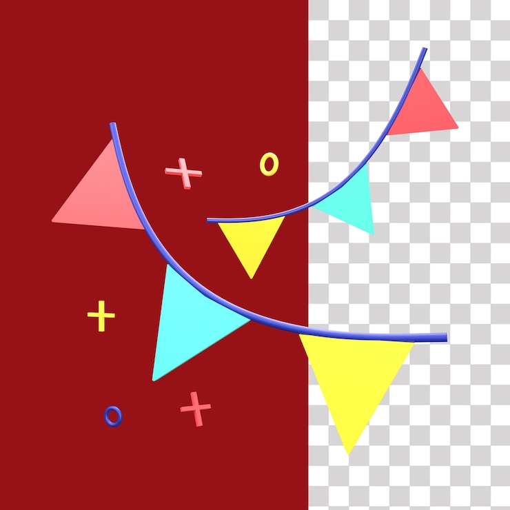 PSD party-girlande 3d-symbol