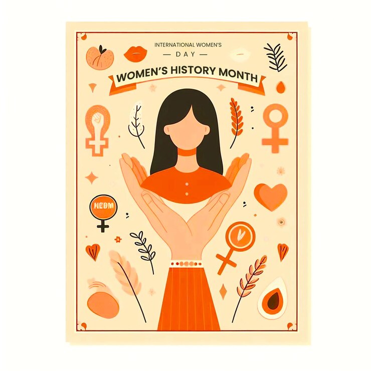 PSD pasados del mes de la historia de las mujeres vibrantes e inspiradoras