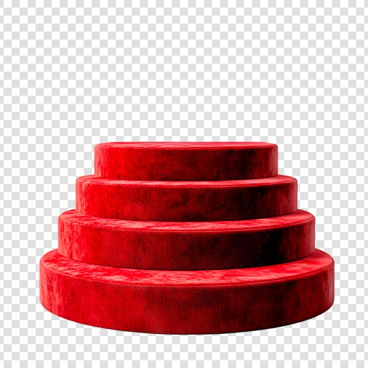 PSD los pasos del podio de terciopelo rojo el escenario de la ceremonia de entrega de premios