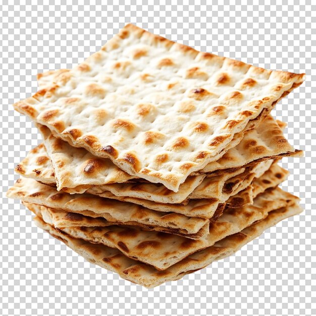 Passah-Matzos auf weißem Hintergrund