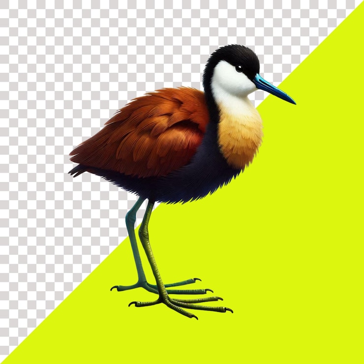 PSD pássaro jacana em fundo transparente