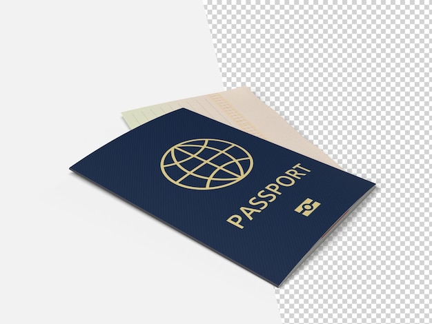 Passeport pour les médias de transport aérien et le tourisme pendant la haute saison pour la conception de publicité de transport de voyage Rendu 3D