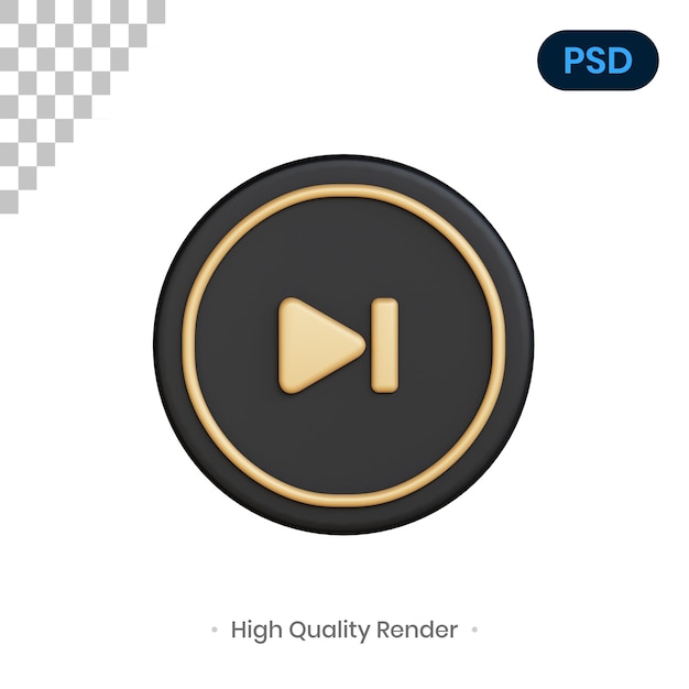 Passer l'illustration de rendu 3D Premium Psd