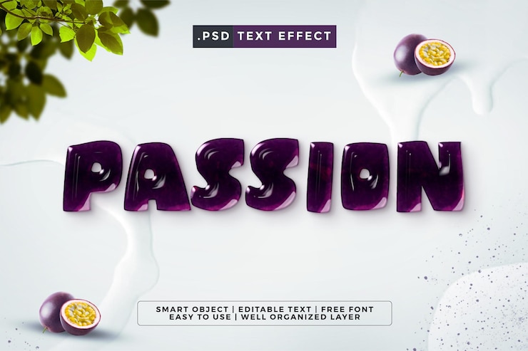 PSD passion text effect psd