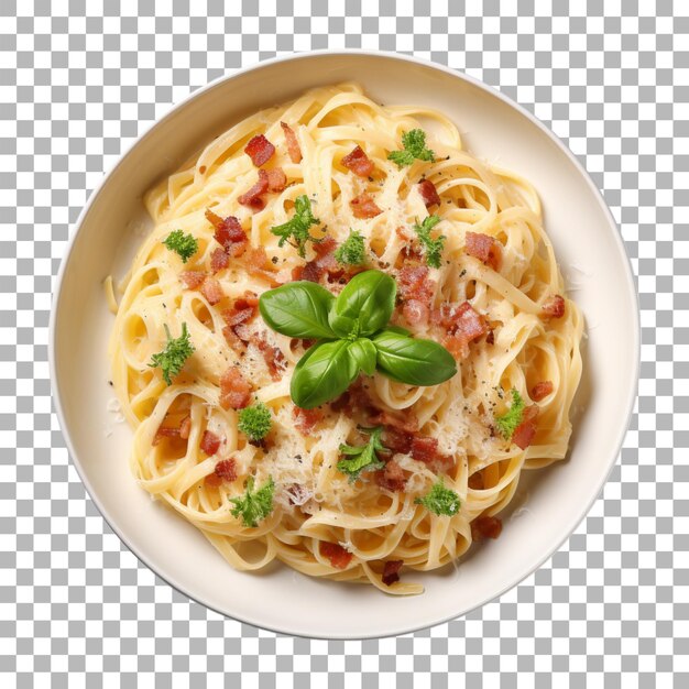 PSD pasta carbonara sur un fond transparent