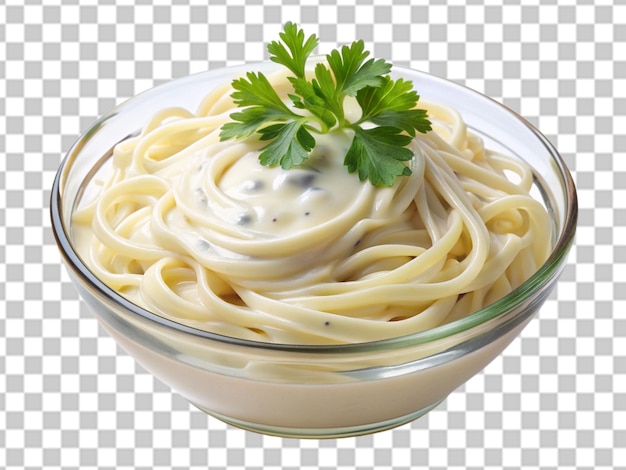 Pasta carbonara de psd sobre un fondo transparente