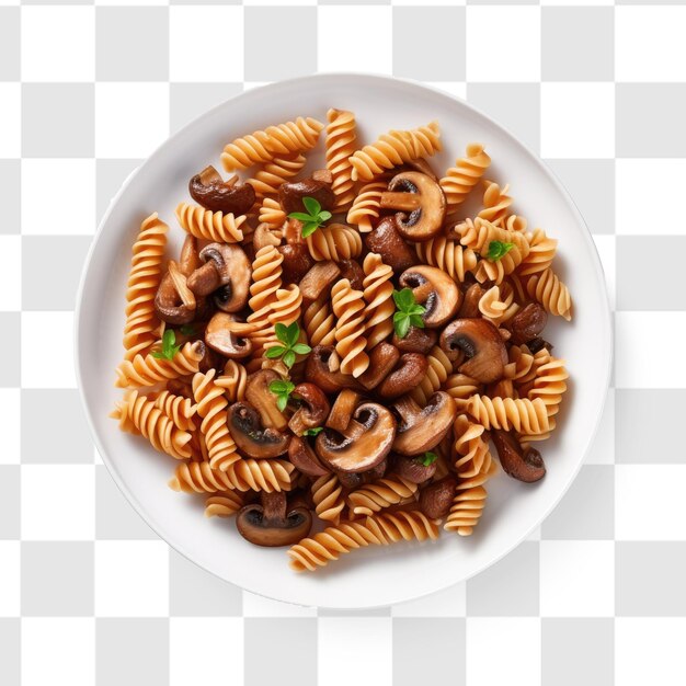 PSD pasta com cogumelos de fundo transparente psd