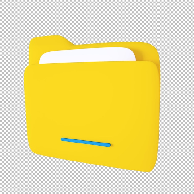 Pasta de arquivo de objeto de ilustração 3D