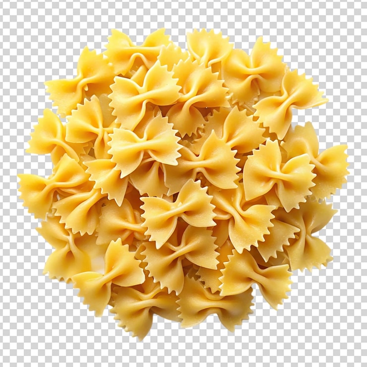 PSD pasta de farfalle isolada sobre um fundo transparente
