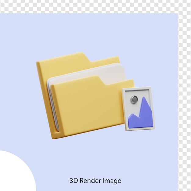 pasta de imagem de ícone 3D