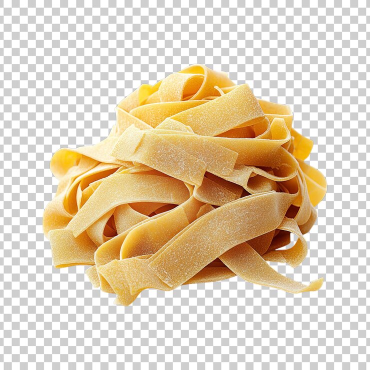 PSD pasta de pappardelle autêntica para pratos gourmet em fundo transparente