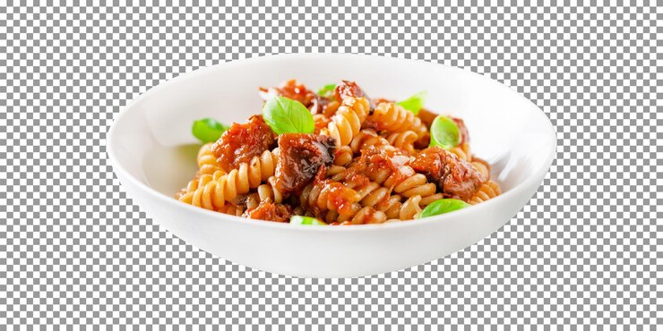 PSD pasta italiana isolata su sfondo trasparente