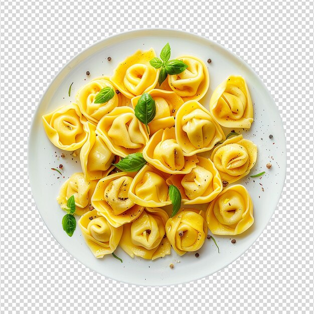 Pasta italiana recheada isolada em fundo transparente png