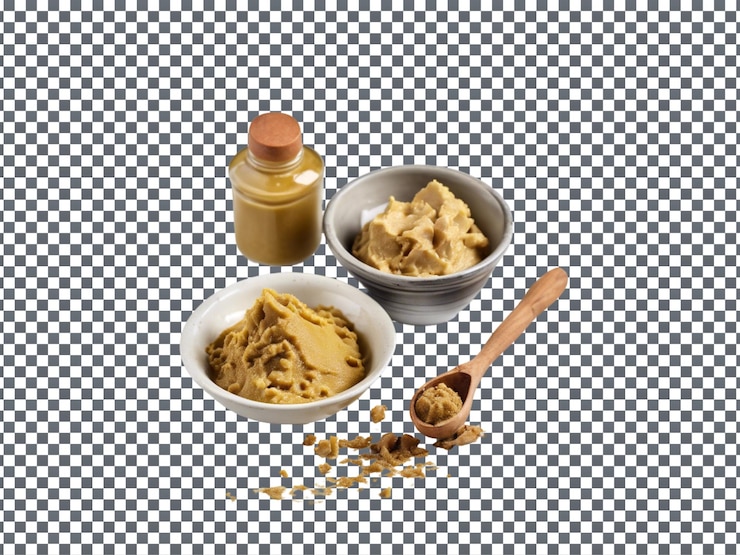 PSD pasta de jengibre aislada sobre un fondo transparente