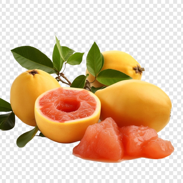PSD pasta de membrillo aislada sobre fondo transparente