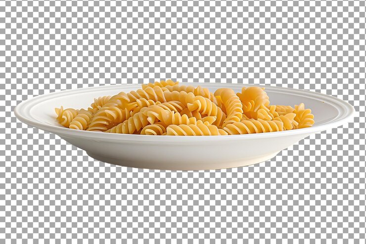PSD pasta en plato png aislado sobre un fondo transparente