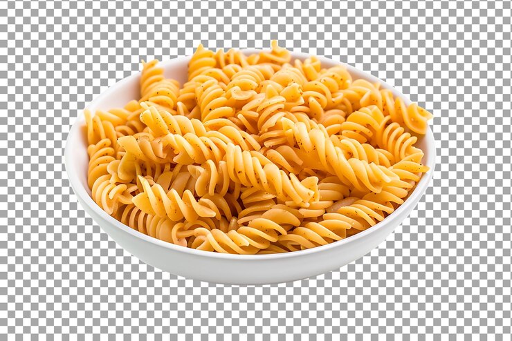 PSD pasta en plato png aislado sobre un fondo transparente