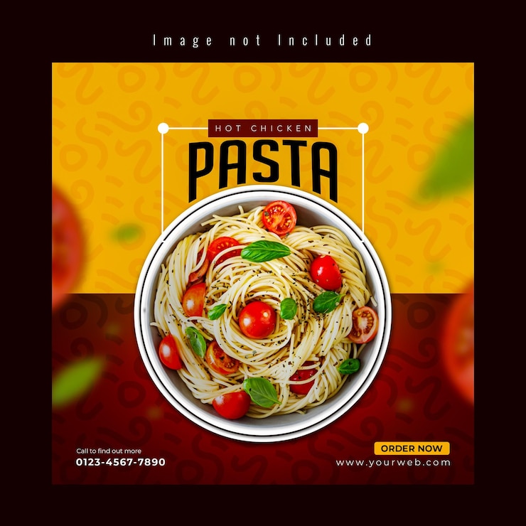Pasta de pollo caliente con tomates y albahaca