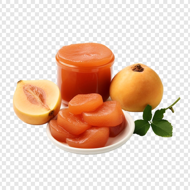 PSD pasta de quince aislada sobre un fondo transparente