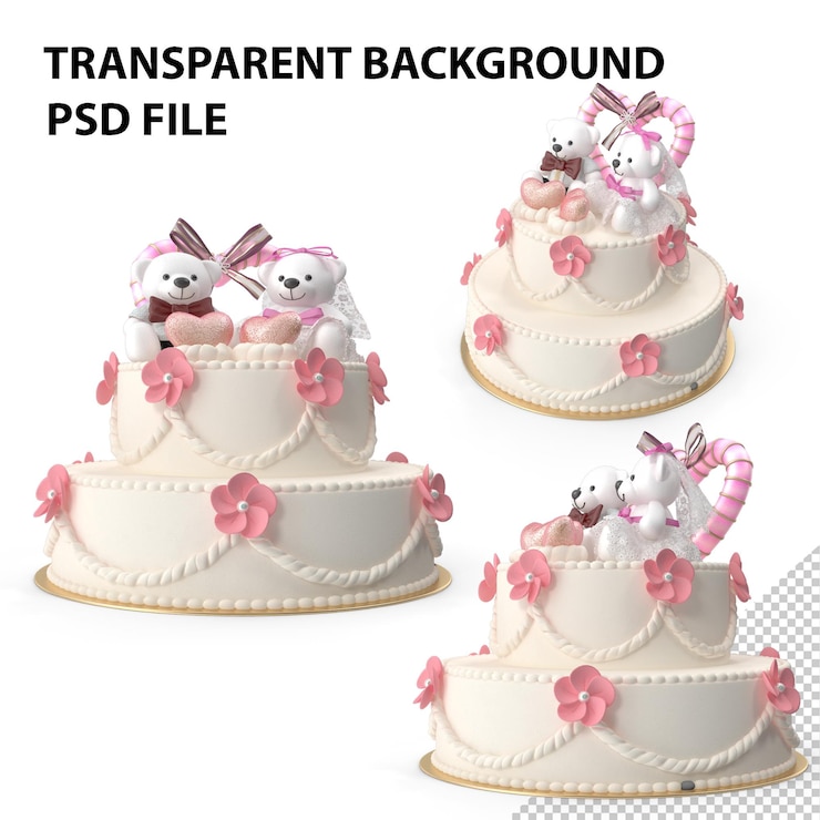 PSD pastel de bodas png