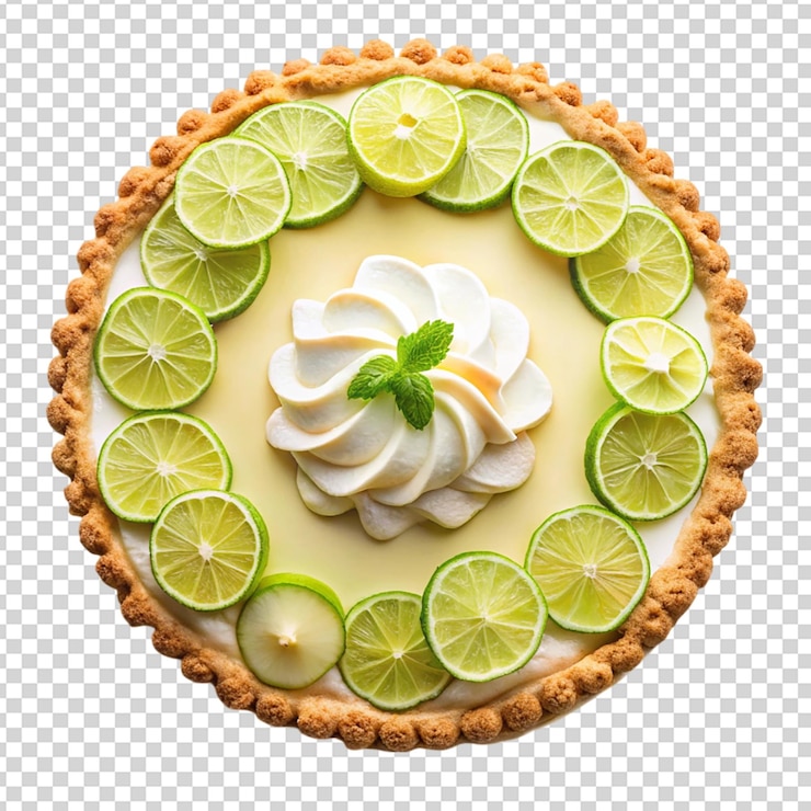 PSD pastel de cal aislado sobre un fondo transparente