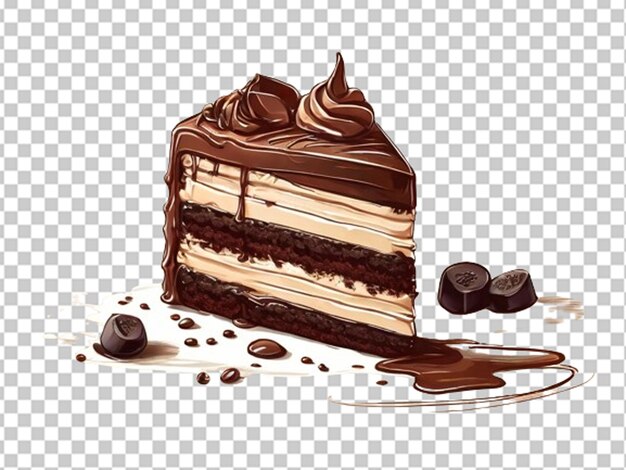 PSD pastel de chocolate en 3d