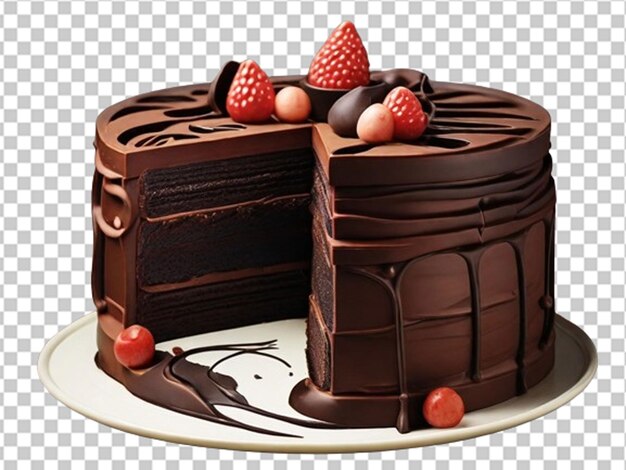 PSD pastel de chocolate en 3d