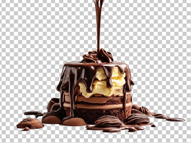 PSD pastel de chocolate en 3d