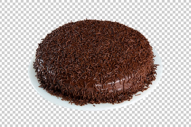 Pastel de chocolate y glaseado de brigadeiro png fondo transparente