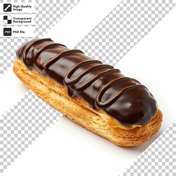 PSD un pastel cubierto de chocolate con chocolate en él
