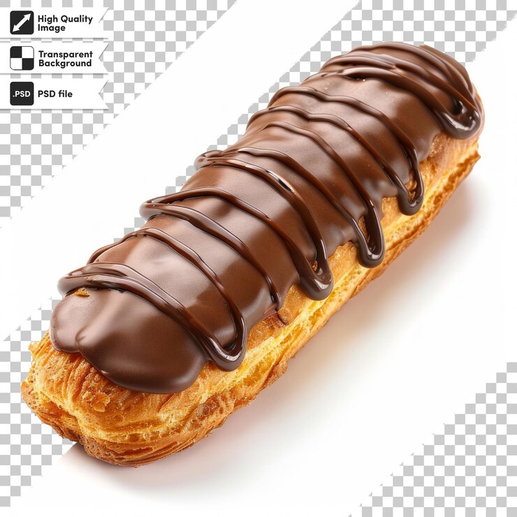 PSD un pastel cubierto de chocolate con chocolate en él