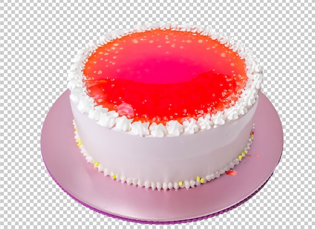 Pastel de cumpleaños adornado con gelatina