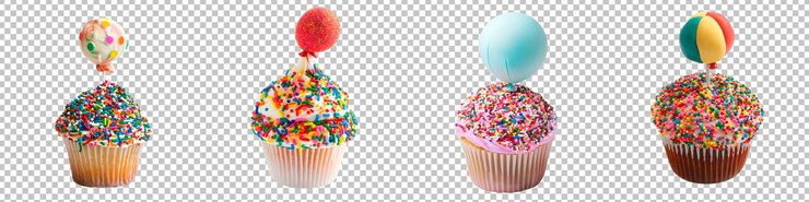 PSD pastel de cumpleaños aislado en un fondo transparente