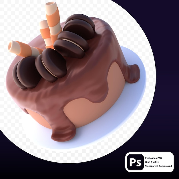 Pastel decorado en 3D
