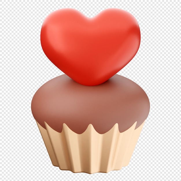 El pastel del día de San Valentín 3D