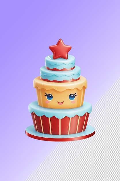 Un pastel con una estrella en él y una estrella en la parte superior