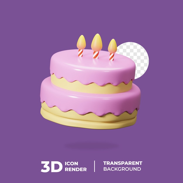 Pastel de fiesta de icono 3D