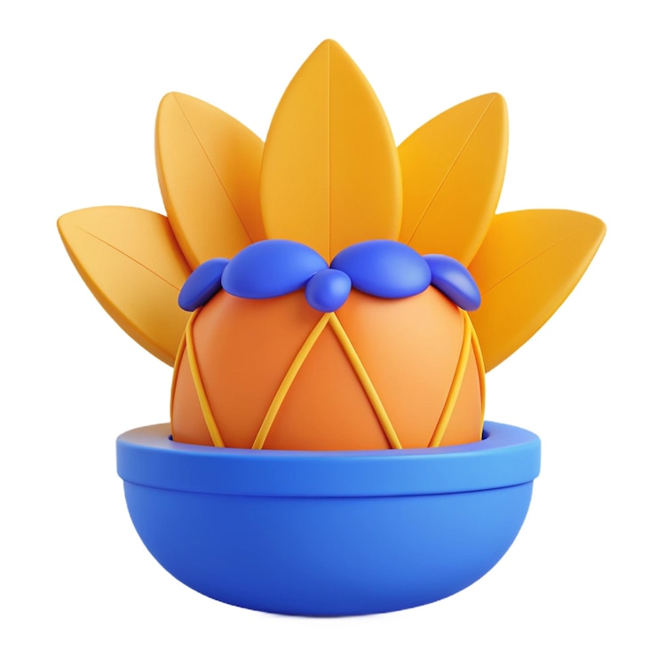 PSD un pastel con una flor en él y una flor en la parte superior