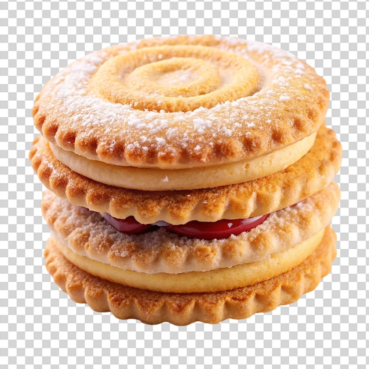 PSD un pastel con glaseado blanco y fresas en la parte superior sobre un fondo transparente