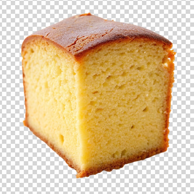 PSD pastel de mantequilla aislado sobre un fondo transparente